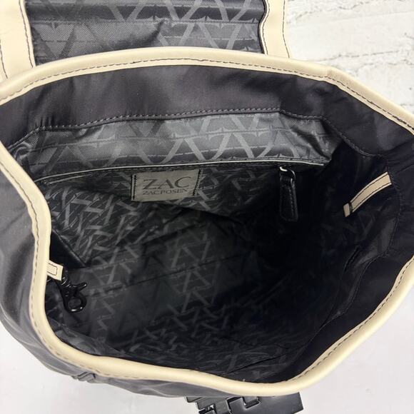 Zac Posen White Leather Black Nylon Backpack Purse main image 8